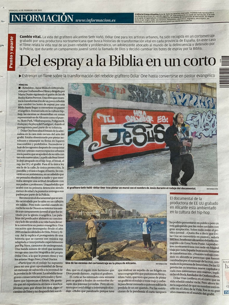 REBELDES CORTOMETRAJE DE LA VIDA DE DOLAR ONE SETH VAÑÓ EN UN FILME