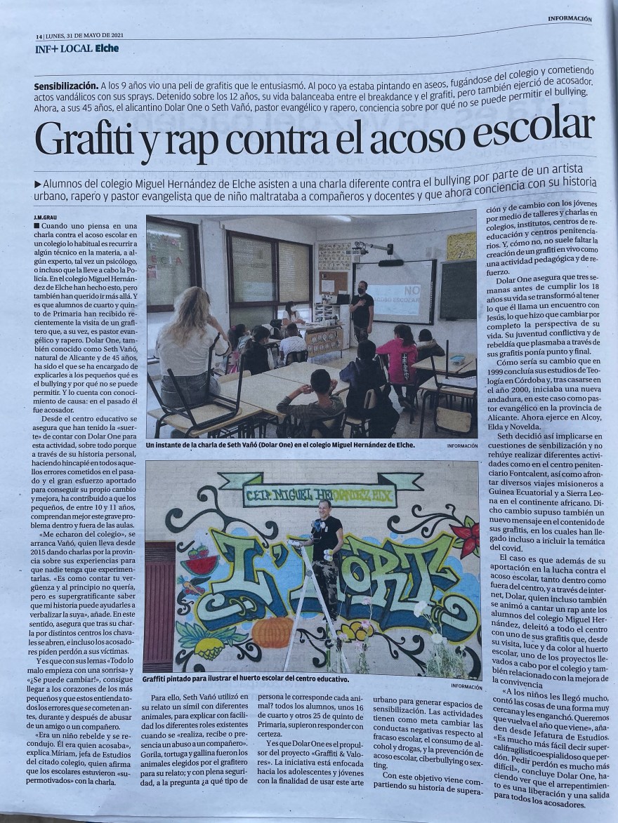 0 EL HUERTO GRAFFITI DIARIO INFORMACION ALICANTE GRAFF COLEGIO MIGUIEL HERANDEZ DE ELCHE L´HORT ELX GRAFFITI BARRIO PALMERALES